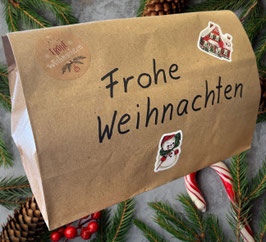 Frohe Weihnachten Weihnachtstüte für heilig Abend: Strickset Leuchtturm-Tuch