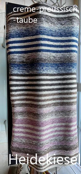 Heidekiesel vs. creme-taupe-preussisch (to go): Strickset Leuchtturm-Doppelwopper