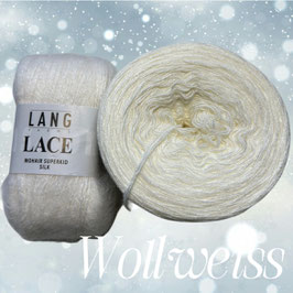 Mützenset Modal+Lace, Fb. wollweiß + 1