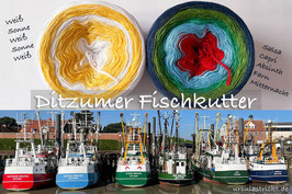 Ditzumer Fischkutter: Strickset Leuchtturm-Tuch