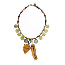 GOK-005 / ONE-OF-A-KIND FEATHER PROCESSION NECKLACE