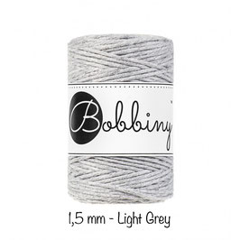 Bobbiny Light Grey Makramee Kordel 1,5mm 100m