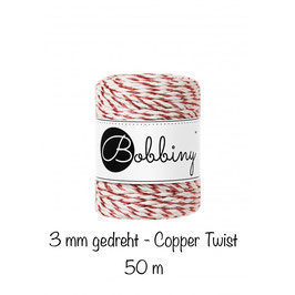 Bobbiny Copper Twist 3PLY Makramee-Schnur gedreht 3mm 50m