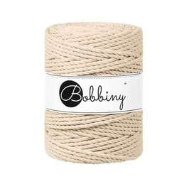Bobbiny Warm Beige 3PLY Makramee-Schnur gedreht 5mm 100m