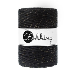 Bobbiny Golden Black Makramee Kordel 5mm 100m