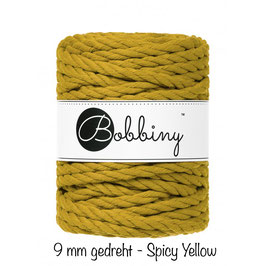 Bobbiny Spicy Yellow 3PLY Makramee-Schnur gedreht 9mm 30m