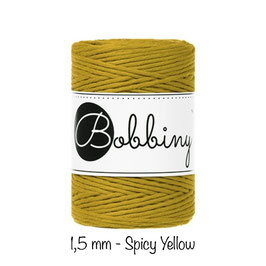 Bobbiny Spicy Yellow Makramee Kordel 1,5mm 100m