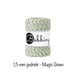 Bobbiny Magic Green 3PLY Makramee-Schnur gedreht 1,5mm 100m