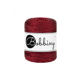 Bobbiny Metallic Red 3PLY Makramee-Schnur gedreht 3mm 50m