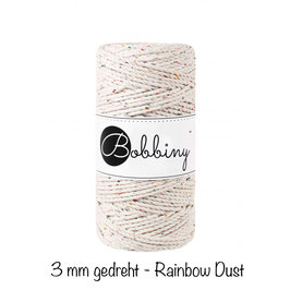 Bobbiny Rainbow Dust 3PLY Makramee-Schnur gedreht 3mm 100m
