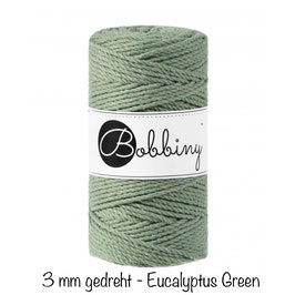 Bobbiny Eucalyptus Green 3PLY Makramee-Schnur gedreht 3mm 100m