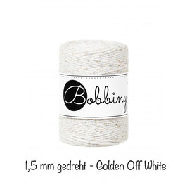 Bobbiny Golden Off White 3PLY Makramee-Schnur gedreht 1,5mm 100m