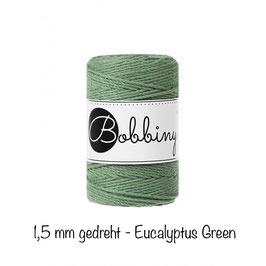 Bobbiny Eucalyptus Green 3PLY Makramee-Schnur gedreht 1,5mm 100m