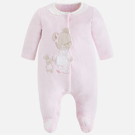 Mayoral ベビー女の子用くまさんのパジャマ/Baby girl pyjamas with embroidered applique