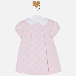 Mayoral ベビー女の子用、半袖ドットドレス/Baby girl short sleeve dress in polka-dot jacquard
