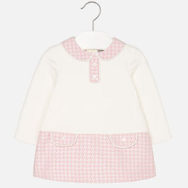 Mayoral 女の子用ポンテジャージードレス/Baby girl long sleeve dress in ponte knit