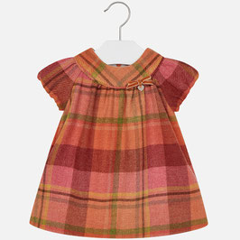 Mayoral 女の子用チェック半袖ドレス/Baby girl flannel checkered short sleeve dress