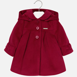 Mayoral ベビー女の子用コート赤/Girl corduroy coat with hood Red