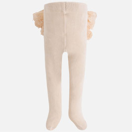 Mayoral フリルタイツ ベージュ/Baby girl ruffled tights beige