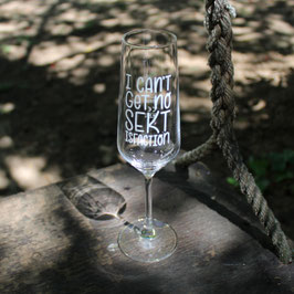 Sektglas "I can't get no SEKTisfaction"