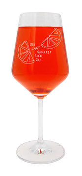 Spritzglas "Die Lage spritzt sich zu"