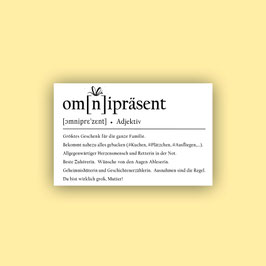 "Om[n]ipräsent" schwarz-weiß