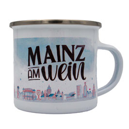 Emailletasse  "Mainz am Wein"