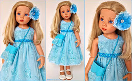 Puppenkleidung 50 cm GÖTZ Hannah /-Happy Kidz, MARIE - Türkis Blau