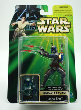 Star Wars  Attack of the Clones  Sneak Preview  "Jango Fett"  Hasbro 2002   Art.0119