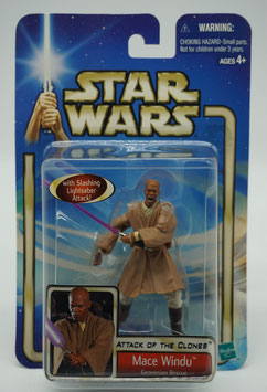 Star Wars  Attack of the Clones    "Mace Windu"  Hasbro 2002   Art.0130