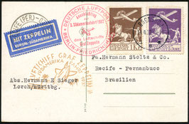 18./27.4.1932   Zeppelin 3. Südamerikafahrt 1932 Anschlussflug ab Dänemark