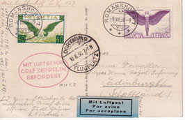 10.8.1930   Dortmund-Fahrt mit Landung in Dortmund, Deutschland   selten!