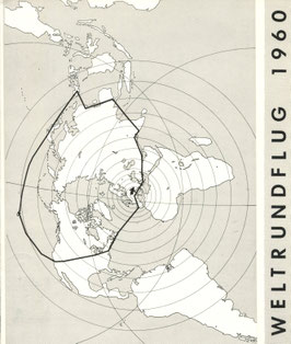 Gedenkblatt 23.2./17.3.1960 Weltrundflug Gruppenreise