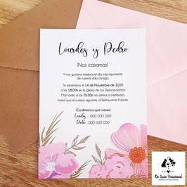 Invitación Daniela rosa
