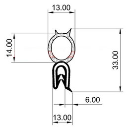 Gummiprofil Motor- Kofferraum / rubber profil engine bay bonnet trunk