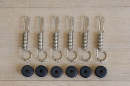 Auspuffanlage Haltefedern inkl. Dämpfungsgummi / Exhaust Spring Hangers incl. Rubber Bushings Set