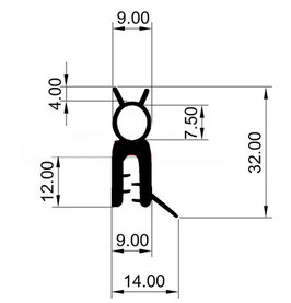 Gummiprofil Motor- Kofferraum / rubber profil engine bay bonnet trunk