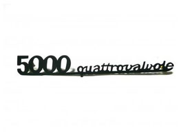 Schriftzug 5000 quattrovalvole / Script 5000 quattrovalvole