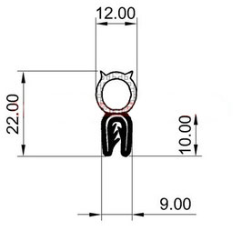 Gummiprofil Motor- Kofferraum / rubber profil engine bay bonnet  trunk