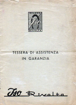 Tessera Di Assistenza In Garanzia / Servicebuch