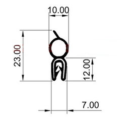 Gummiprofil Motor- Kofferraum / rubber profil engine bay bonnet trunk