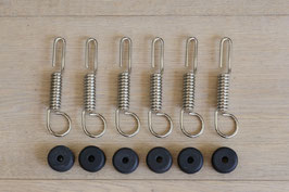 Auspuffanlage Haltefedern inkl. Dämpfungsgummi / Exhaust Spring Hangers incl. Rubber Bushings Set