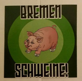 150 Bremen Schweine Aufkleber