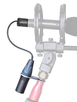 Mikrofonkabel KIT kurz mit OPS-lowpro XLR Winkelstecker 3-pin und XLR Halter für die Tonangel