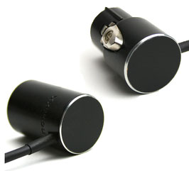 Kameramikrofonkabel mit (low profile)  OPS-Spezial XLR Stecker 3-pin       female gewinkelt, male gewinkelt