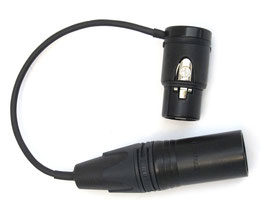 Mikrofonkabel kurz mit OPS-lowpro XLR Winkelstecker 3-pin