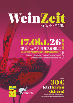 WeinZeit | 17. Oktober 2026 | 16-21 Uhr