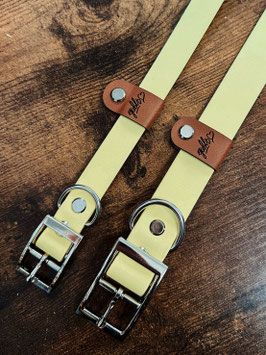PASTELL GELB - HALSBAND BIOTHANE
