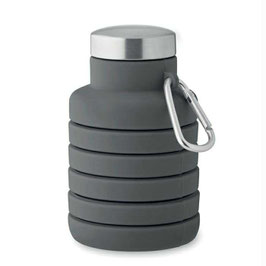 Faltbare Silikonflasche Steingrau