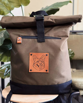 Rollrucksack groß - Corgi Olivgrün